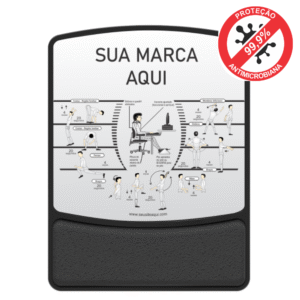 Mouse Pad Ergonômico Preto – Classic Eco Personalizado