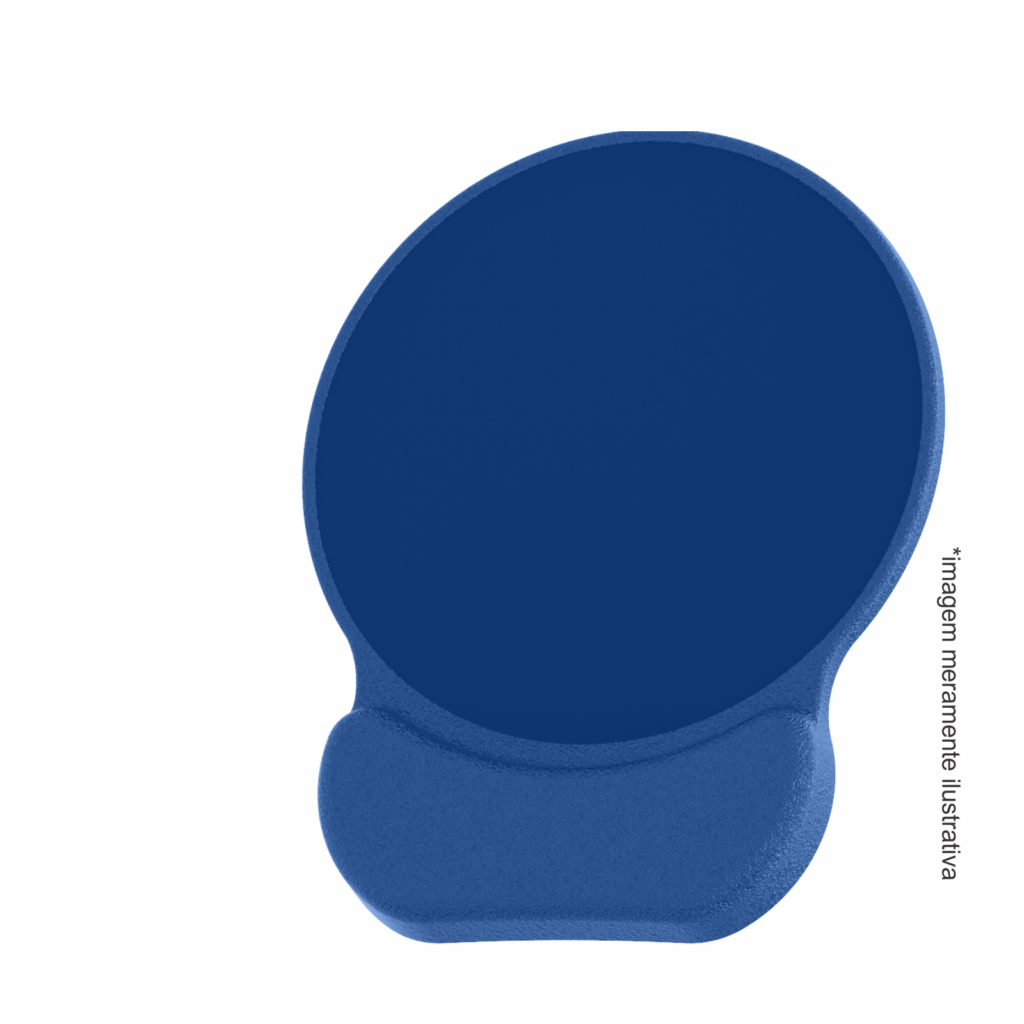 Mouse Pad Office Ergonômico Monobloco Azul Espectro